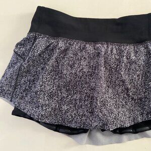 Lululemon quick pace skirt / shorts - fractal alpine - 4 - waist taken in